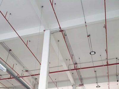 Ceiling Red Pipes